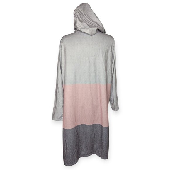 MISSLOOK Long Hooded Color Block Open Front Cardigan Size XL - Picture 11 of 11